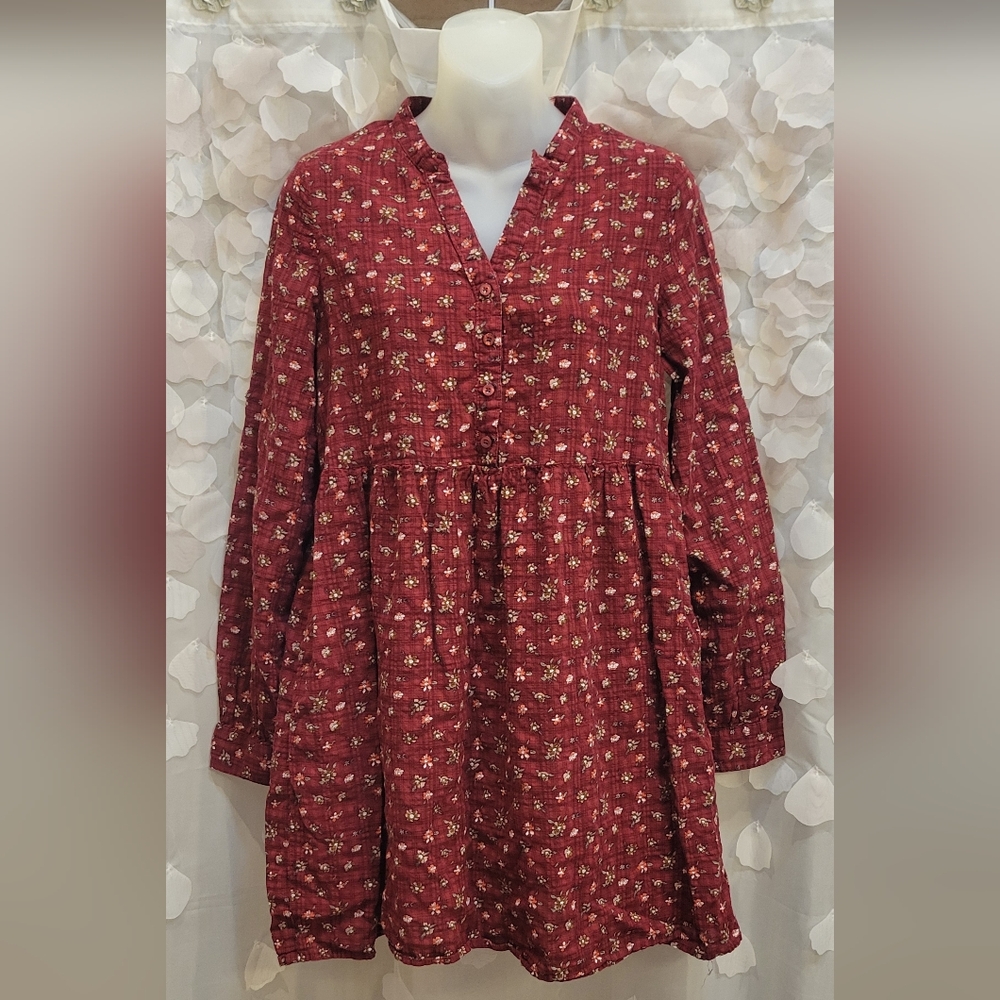 Mittoshop Small Burgundy Floral Dress